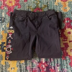 Biden embroidered jeans, size 12R
